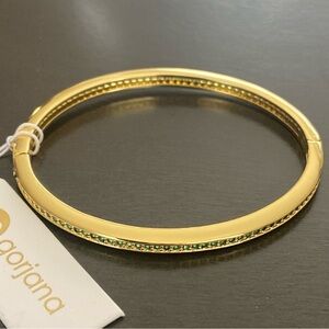 Gorjana Paseo Emerald Shimmer Cuff Bangle Bracelet 2311-200-519-G